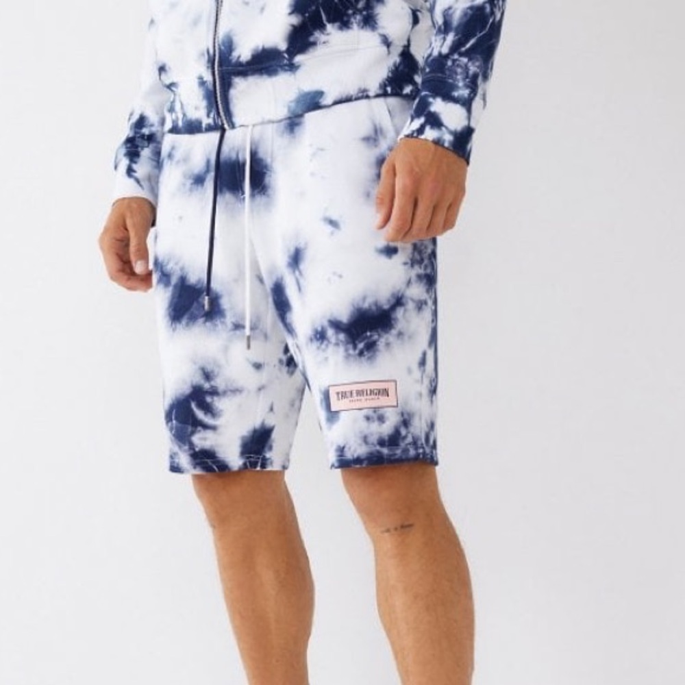 True Religion Tie Dye Fleece Shorts XL